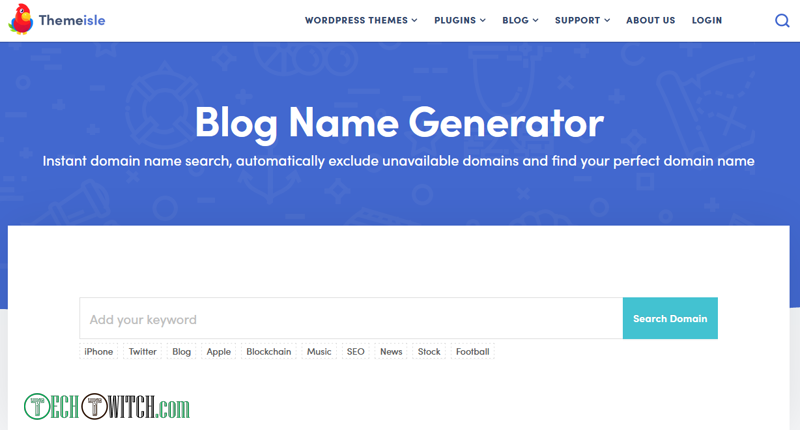 Themeisle blog name generator